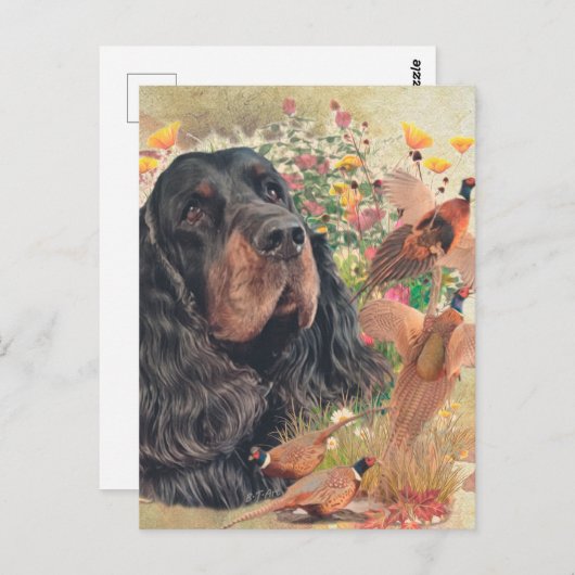 Gordon Setter Tapestry Poster Acrylprint Tripty Briefkaart (Voorkant / Achterkant)