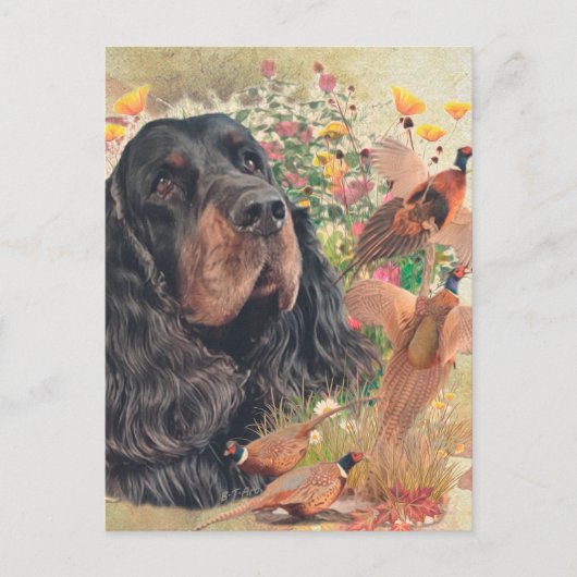 Gordon Setter Tapestry Poster Acrylprint Tripty Briefkaart (Voorkant)