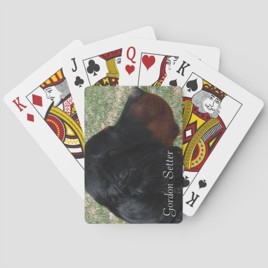 Gordon Setter Tête Cartes De Jeu (dos)