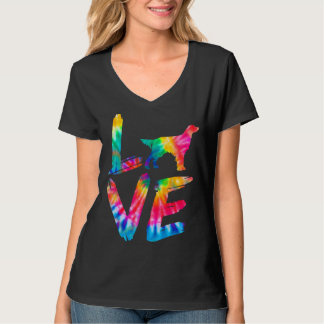 Gordon Setter Tie Dye Love Dog papa T-shirt