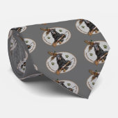 Gordon Setter Vit À La Cravate De Chasse (Roulé)