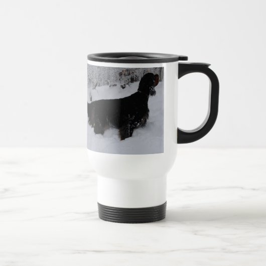 Gordon Setter White Travel Mug (Droite)