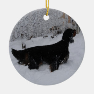 Gordon Setters in een Snowstorm Ornament