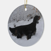 Gordon Setters in een Snowstorm Ornament (Links)