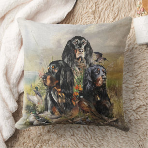 Gordon Setters, Passie voor vogels, Kunst Kussen