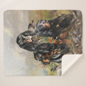 Gordon Setters, Passie voor vogels, Kunst Sherpa Deken (Voorkant (horizontaal))