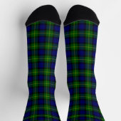 Gordon tartan blauwe groene vleid sokken (Top)