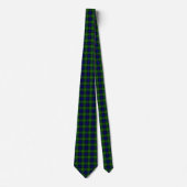 Gordon tartan blauwe groene vleid stropdas (Voorkant)