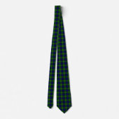 Gordon tartan blauwe groene vleid stropdas (Achterkant)