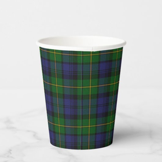 Gordon Tartan Pset Paper Cups Papieren Bekers (Rechts)