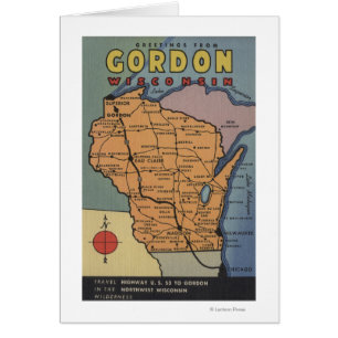 Gordon, Wisconsin - Scènes de grandes lettres