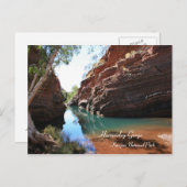 Gorge Hamersley, Parc national Karijini - Carte po (Devant / Derrière)