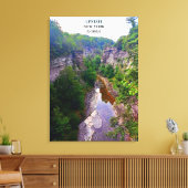 GORGE IN ITHACA NEW YORK CANVAS AFDRUK (Insitu (Woonkamer))