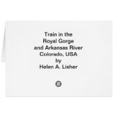 Gorge Royale et carte du fleuve Arkansas (Dos Horizontal)