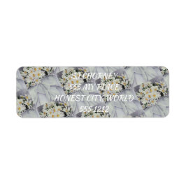 GORGEEUS BOUQUET VAN WITTE DAISIËN ETIKET