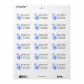 Gorgeous address labels snowflake (Full Sheet)