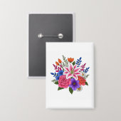 Gorgeous Bouquet Button (Voorkant / Achterkant)