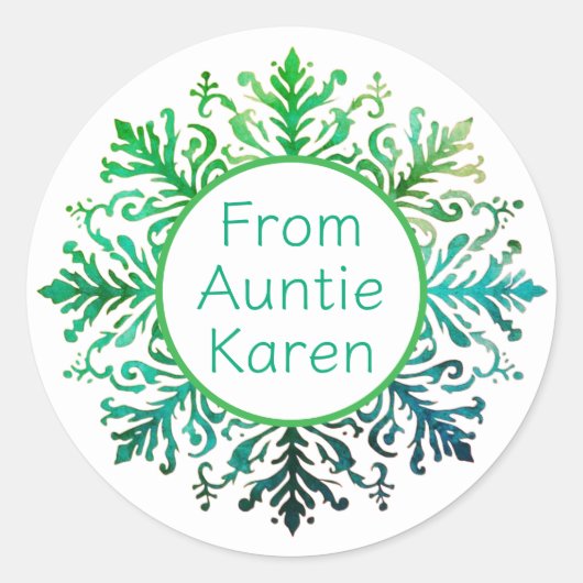 Gorgeous Christmas stickers personalized (Devant)