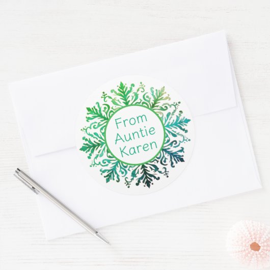 Gorgeous Christmas stickers personalized (Enveloppe)