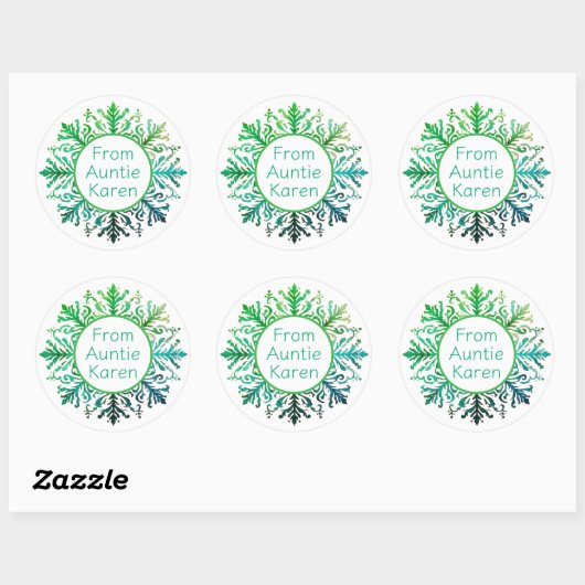 Gorgeous Christmas stickers personalized (Feuille)