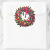 Gorgeous Christmas stickers wreath (Sac)