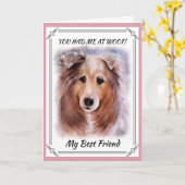 GORGEOUS COLLIE KAART (Gele Bloem)