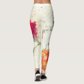 Gorgeous Funky Vibrant Feather Design Leggings (Achterkant)