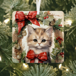 Gorgeous Kitten  Christmas  Metalen Ornament