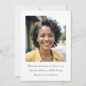 Gorgeous Lush Floral Oval Effect Photo Funeral Kaart (Achterkant)