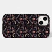Gorgeous Moths Flowers and Moons Pattern Case-Mate iPhone Case (Achterkant (horizontaal))