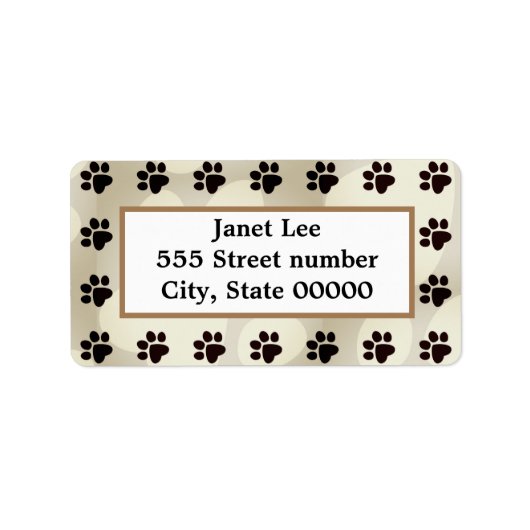 Gorgeous one of a-kind address labels dog lover (Voorkant)