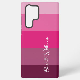 GORGEOUS PINK COLOR STRIPE LINE PATTERNAAM SAMSUNG GALAXY HOESJE