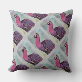 GORGEOUS PINK PEACOCK KUSSEN