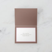 Gorgeous Pink Rose Pink Background Congratulations Kaart (Binnen)