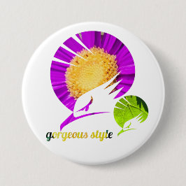 Gorgeous style ronde button 7,6 cm