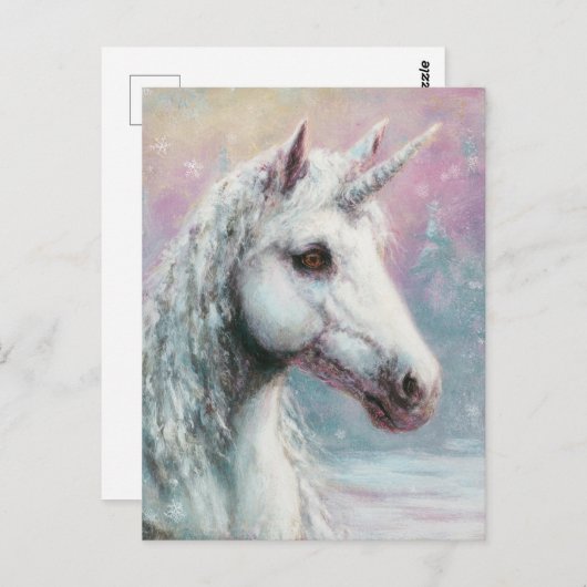 Gorgeous Winter Unicorn Briefkaart (Voorkant / Achterkant)