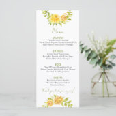 Gorgeous Yellow Floral Menu (Debout devant)