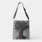 Gorgon Abstract Graphite Tote Bag (Dos)