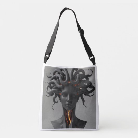 Gorgon Abstract Graphite Tote Bag (Achterkant)