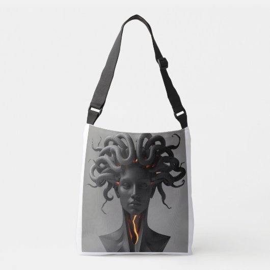 Gorgon Abstract Graphite Tote Bag (Devant)