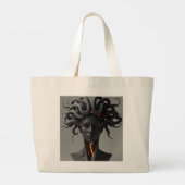 Gorgon Abstract Graphite Tote Bag (Achterkant)