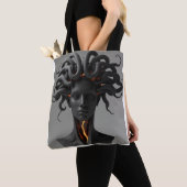 Gorgon Abstract Graphite Tote Bag (De près)