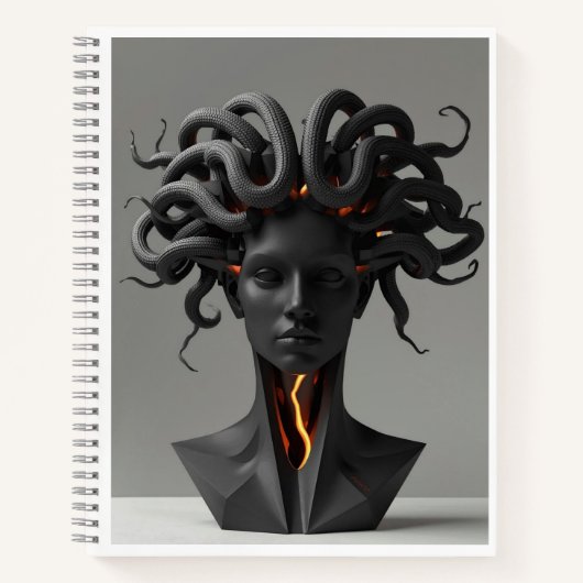 Gorgon Geometric Graphite Notebook Notitieboek (Voorkant)