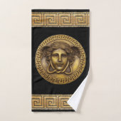 Gorgon grec de renouveau / Medusa et Meander Key (Serviette à main)