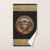 Gorgon grec de renouveau / Medusa et Meander Key (Serviette à main)