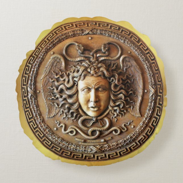 Gorgon Rond Kussen (Voorkant)