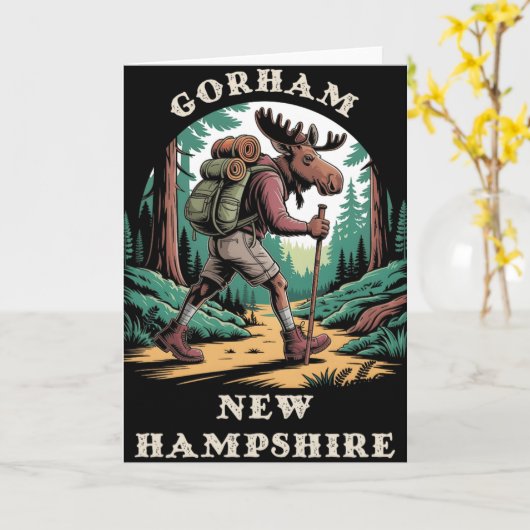 Gorham New Hampshire Nh Mountains Hiking Trail Moo Kaart (Gele Bloem)