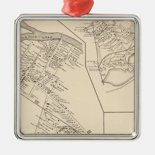 Gorham PO, stad Gorham Metalen Ornament (Voorkant)