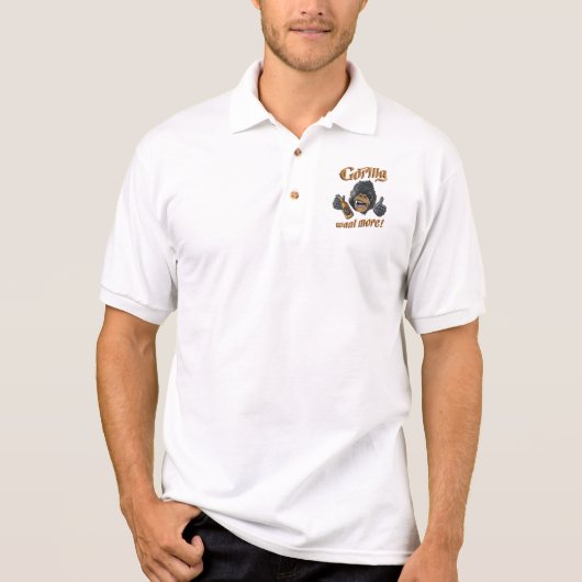 Gorila Beer White Polo (Voorkant)