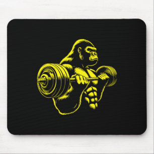 Gorilla Aap Gym Gewicht Hefen Bodybuilding Workout Muismat